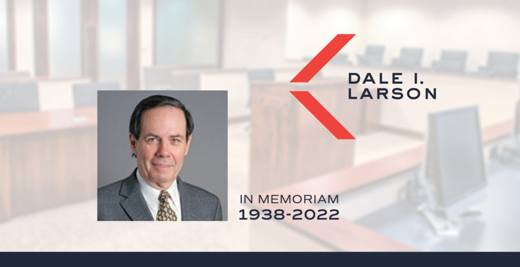 Founding Partner, Dale Larson Dies at age 84